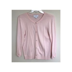 ELLE | Pink Blush Bow Cardigan 3/4 Sleeves